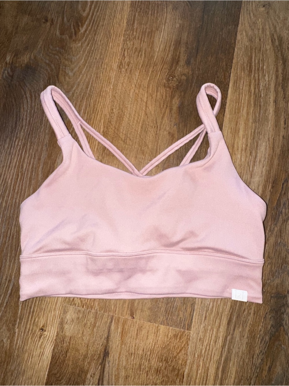 Zobha Pale Pink Strappy Sports Bra
